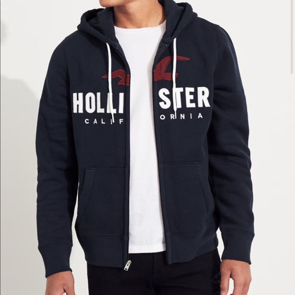 Men’s Hollister Logo full zip hoodie